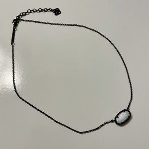 Kendra Scott ‘Elisa’ Gunmetal Pendant Necklace